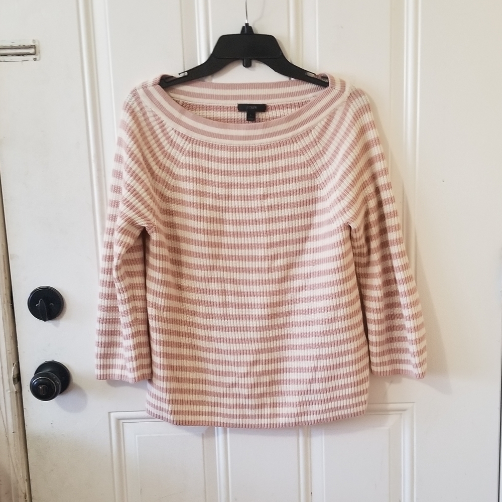 J.Crew Striped Boatneck Sweater